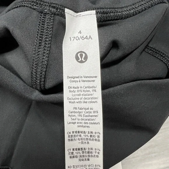 NWT Lululemon Skirt Size 4 Nulu Slim-Fit High-Rise Black LW8AH0S Midi New - Picture 4 of 9